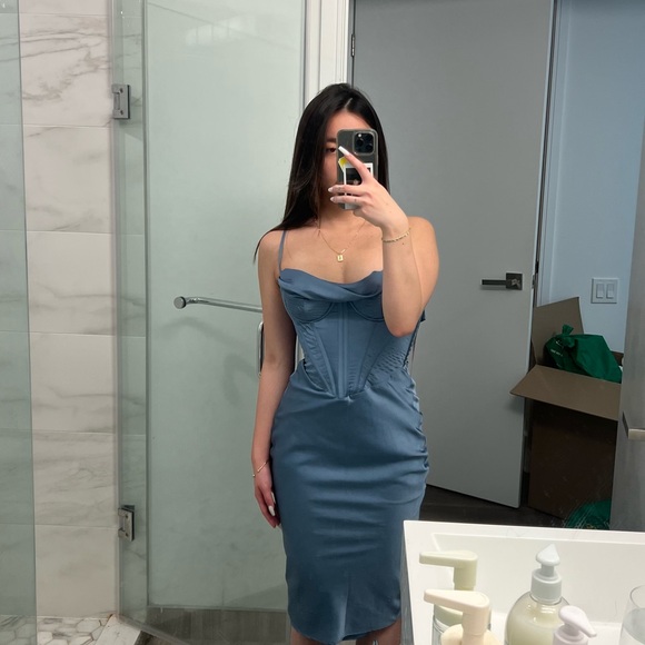 House of CB Myrna Blue Dress - Picture 4 of 8